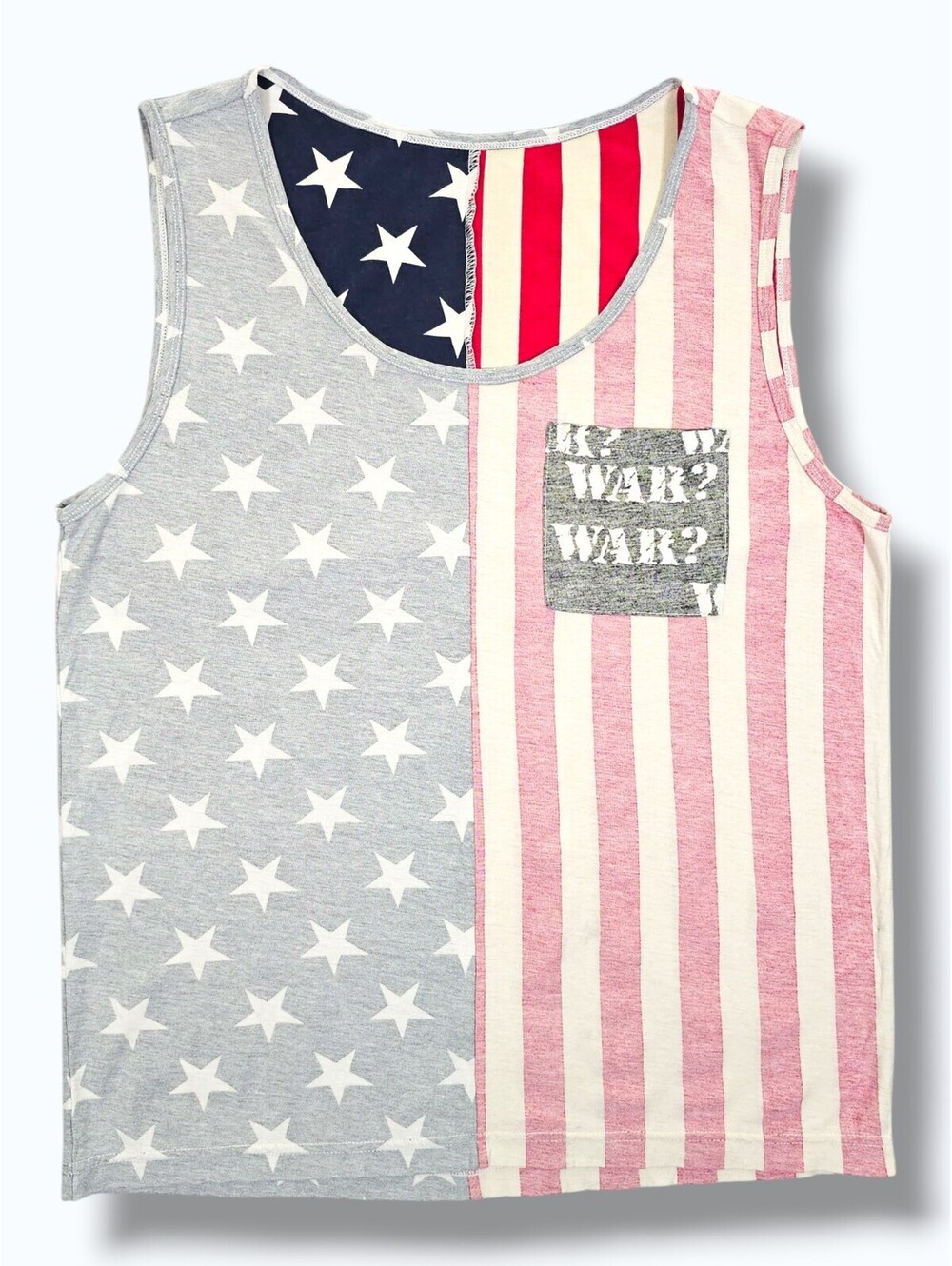 Kill City American Flag War Graphic Pocket Tank Top Punk Rock Alt Emo Streetwear
